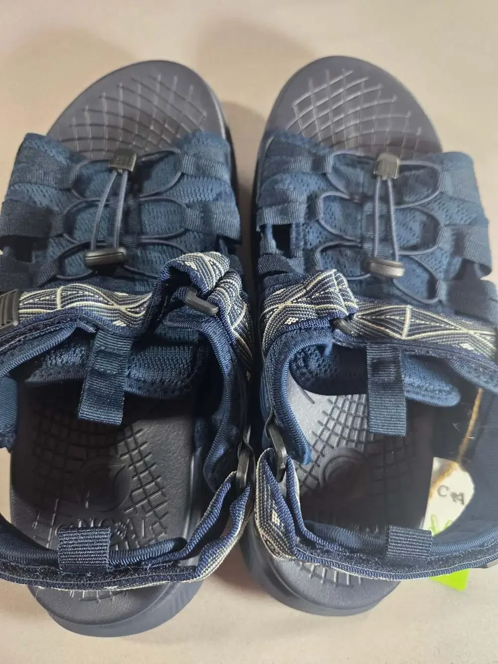 Oncai Men's Adjustable Athletic Fisherman Hiking Sandals in Navy Blue